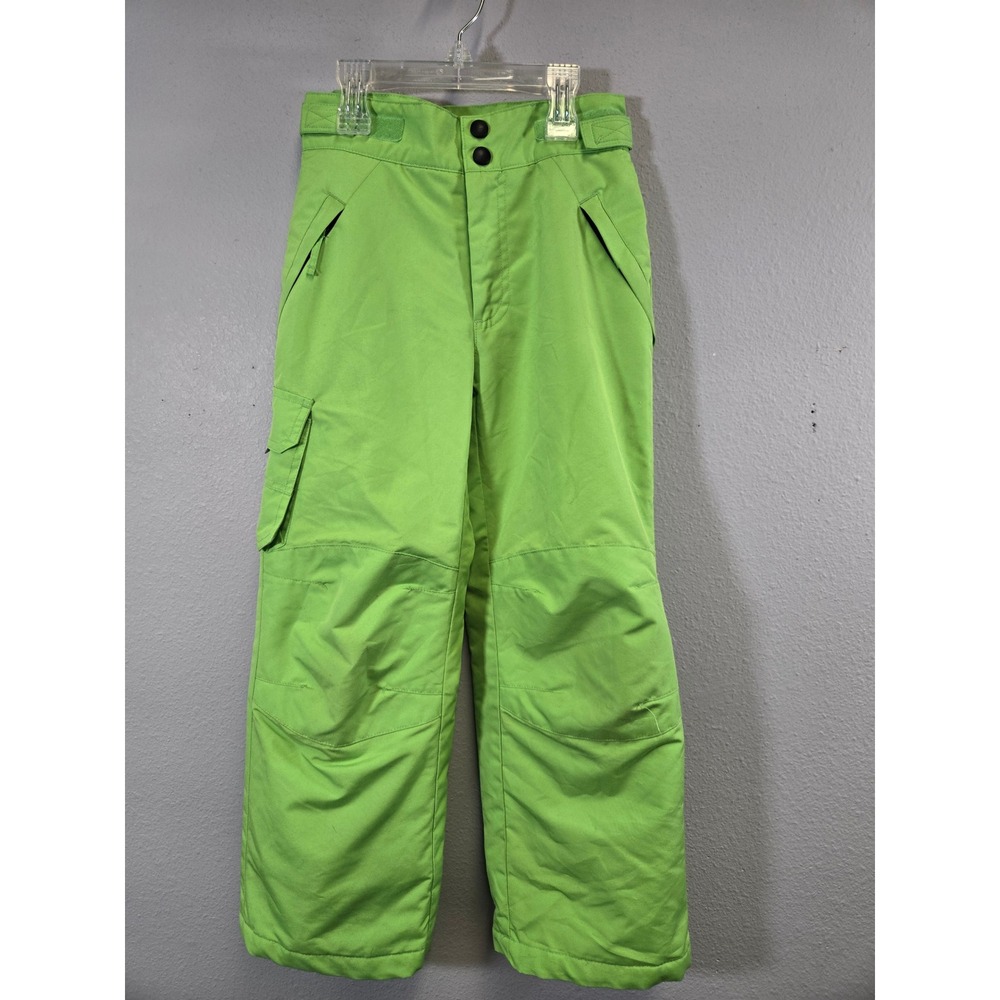 Slalom Snow Pants Insulated Cargo Ski Winter Green Kids Size 6/7